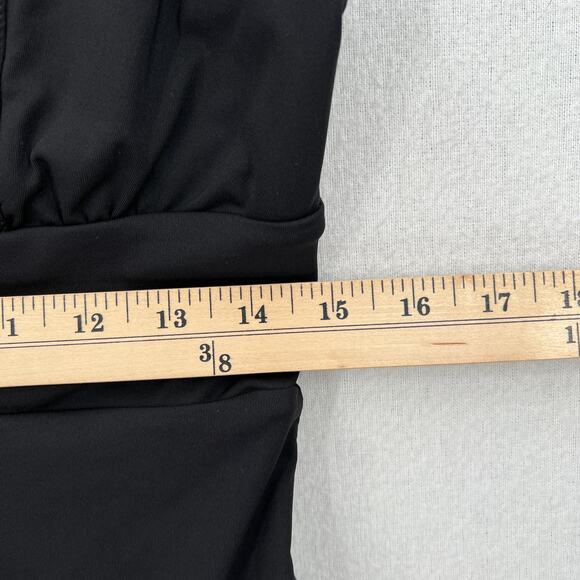 ANDIE Mykonos Classic One Piece Swimsuit Women XL Black Plunge V Neck Wide Strap - Picture 12 of 14